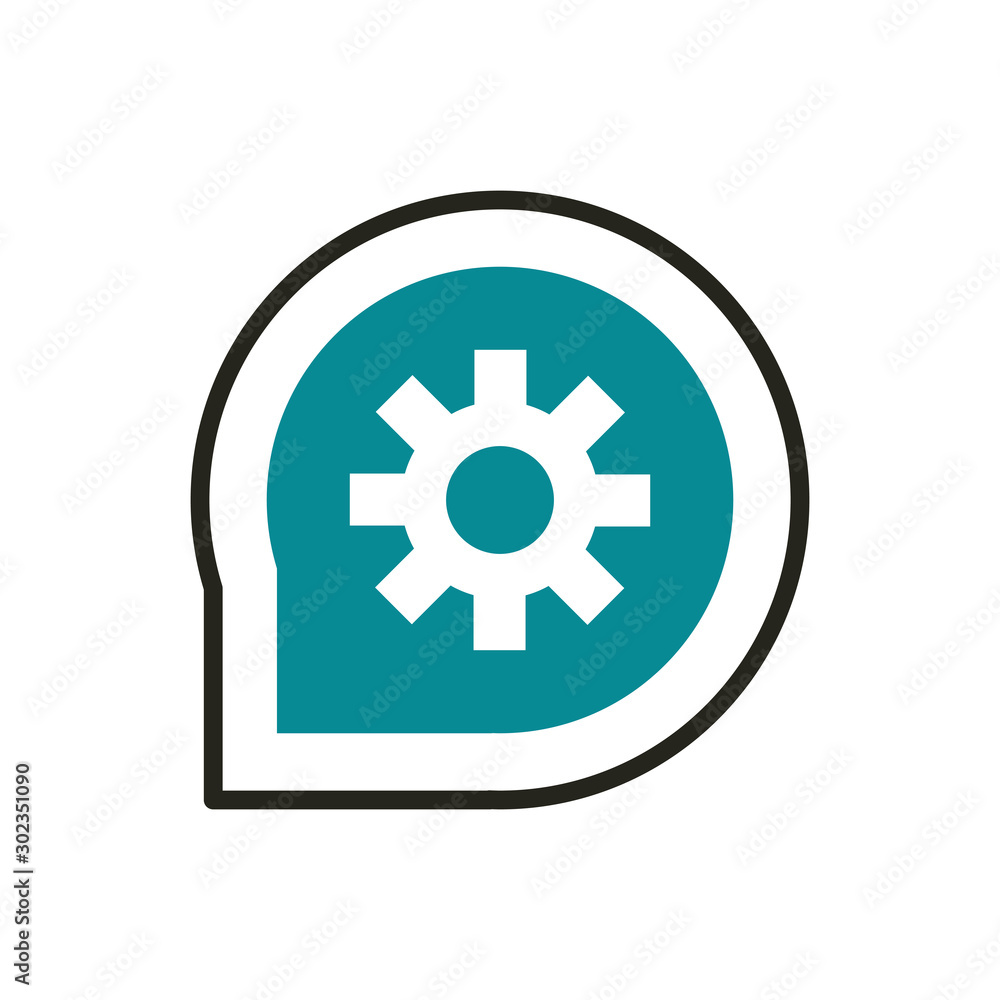 speech bubble setting web development icon line and fill speech bubble setting web development icon line and fill