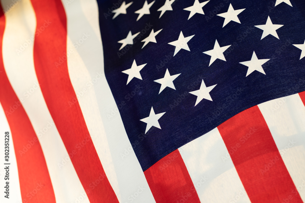 Fototapeta premium Close up of United States of America flag