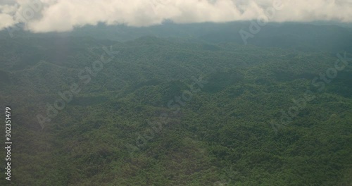 Flying Over Impassable Jungles of Gunung Mulu National Park, Sarawak Province, Borneo Island, Malaysia