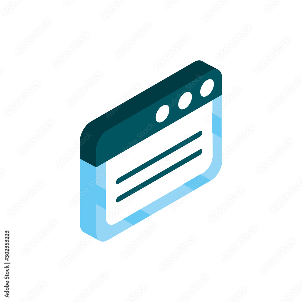 homepage social media isometric icon homepage social media isometric icon