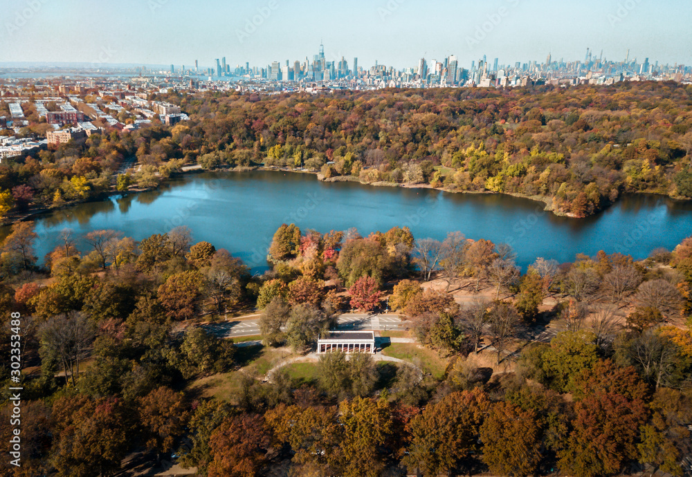 Aerial photo of Prospect park