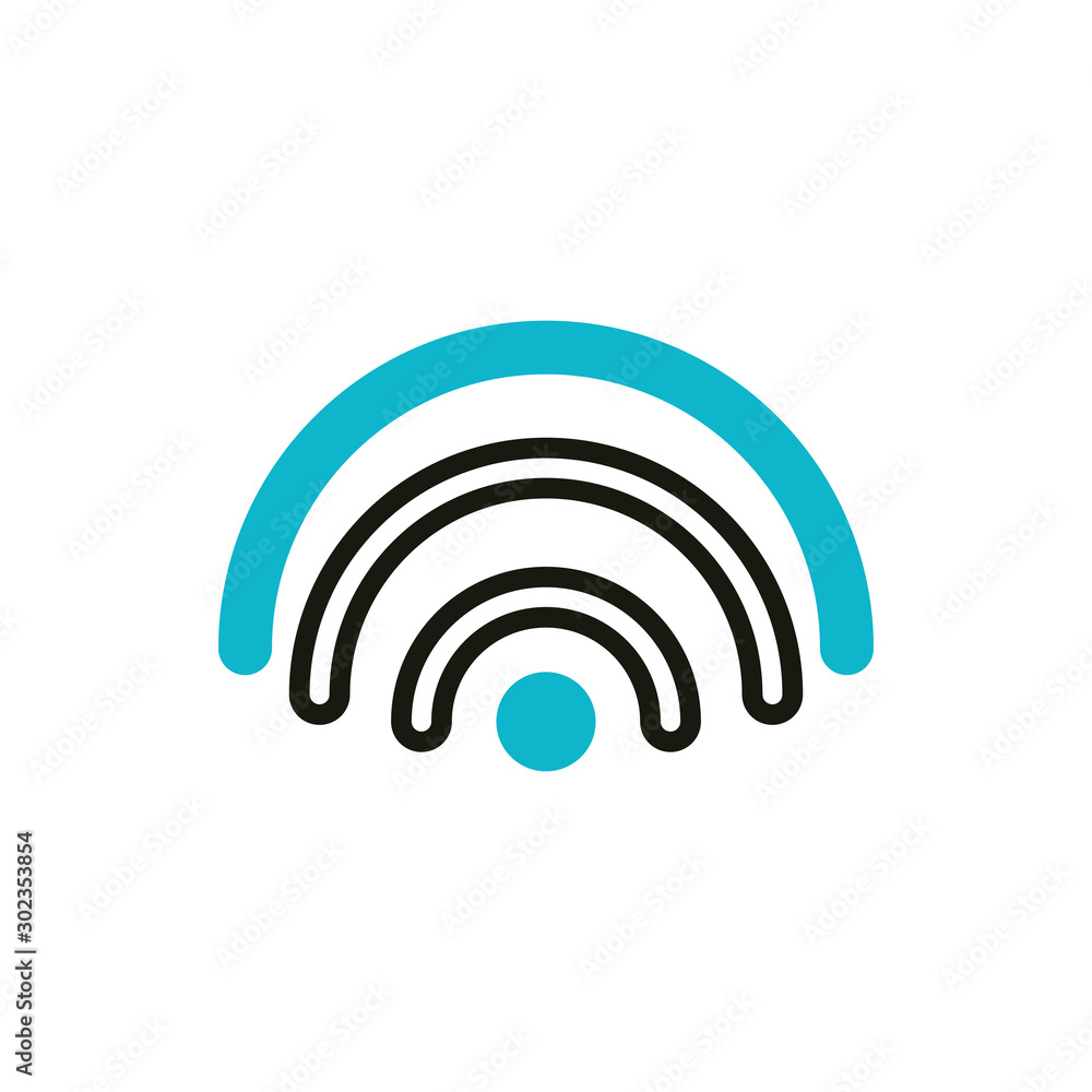 wifi internet social media icon line and fill wifi internet social media icon line and fill