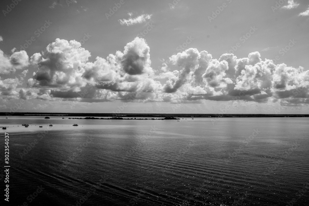 Fototapeta premium Bacalar en Blanco yNegor