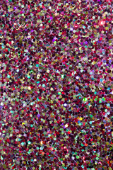Macro abstract multi color bright confetti glitter texture background