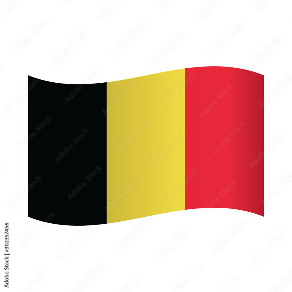 Fototapeta premium Background with 3d waving flag of Belgium