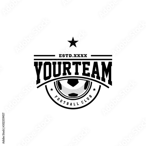 Football club logo design vector illustration