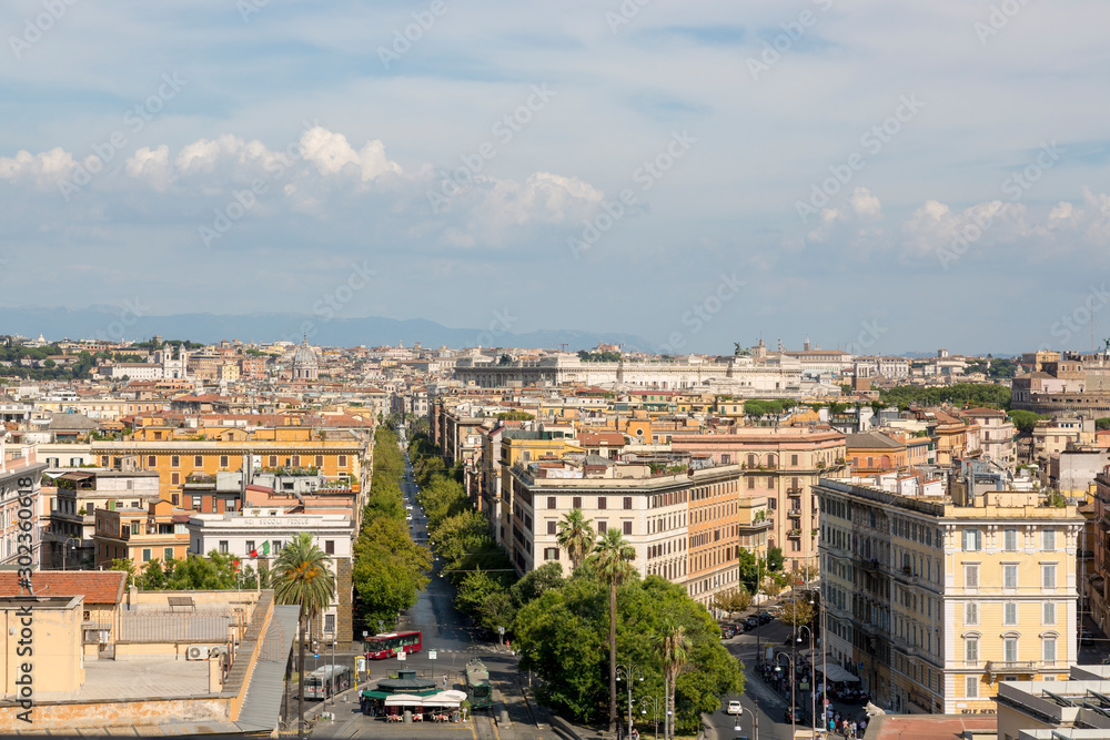 View of Rome from the windows of the Vatican Museum