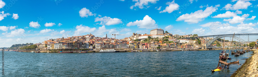 Tourist boat and Douro River in Porto