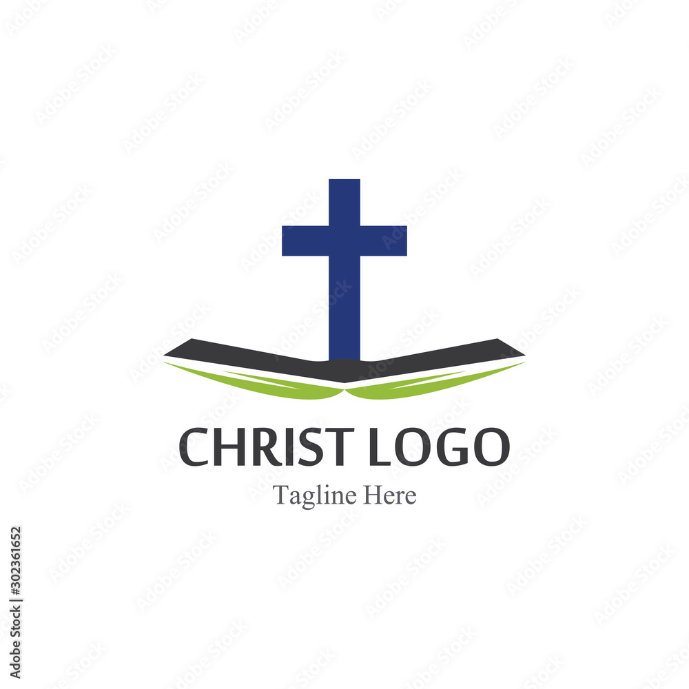 Christ logo template design vector, creative simple Christ logo template design vector, creative simple