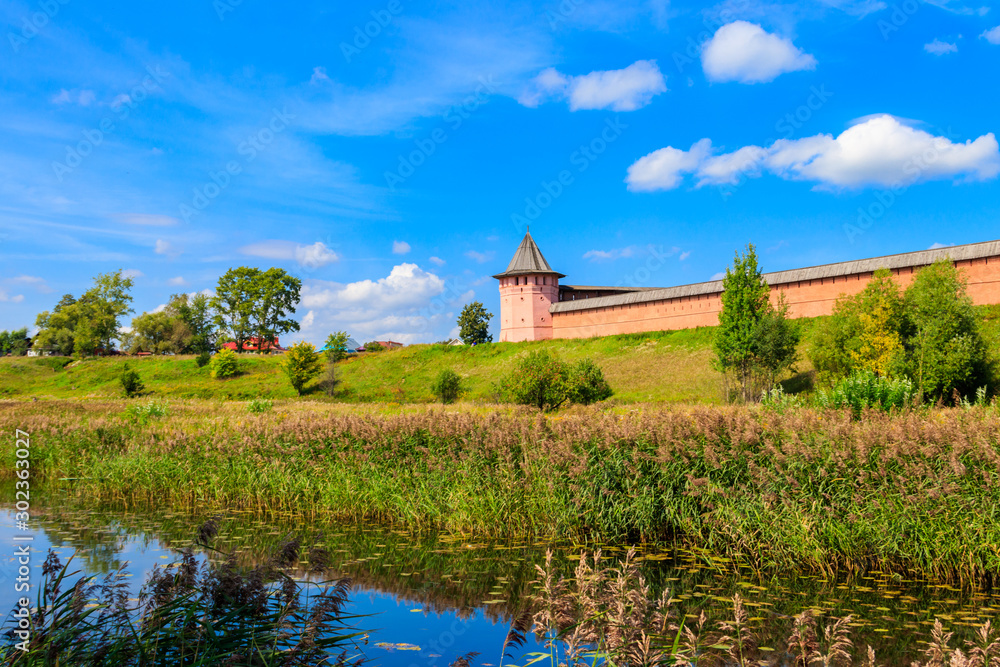 Monastery of Saint Euthymius wall in Suzdal, Russia Monastery of Saint Euthymius wall in Suzdal, Russia