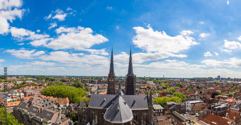 Panoramic view of Delft
