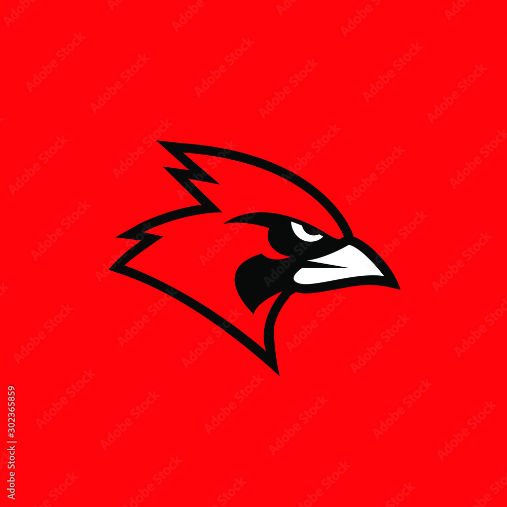 Obraz premium red cardinal bird logo icon design vector