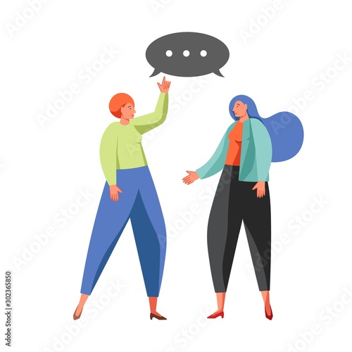 Political talk concept vector flat isolated illustration