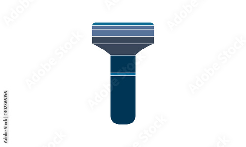 Classic razor icon for grooming and shaving