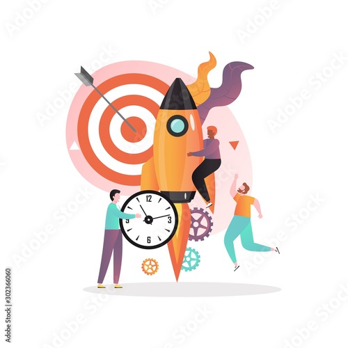 Business project startup vector concept for web banner, website page