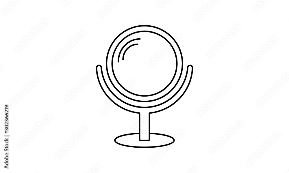 Makeup mirror icon for beauty and grooming Makeup mirror icon for beauty and grooming