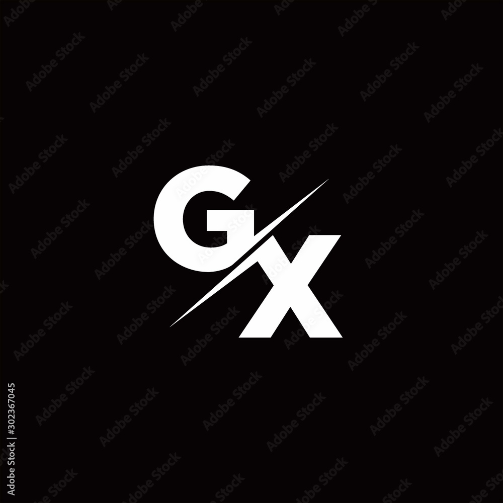 Fototapeta premium GX Logo Letter Monogram Slash with Modern logo designs template