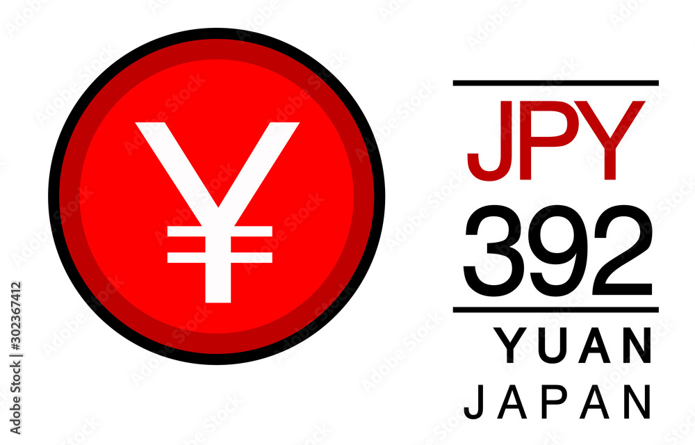 Obraz premium Y, JPY, 392, Yuan, Japan Banking Currency icon typography logo banner set isolated on background. Abstract concept graphic element. Collection of currency symbols ISO 4217 signs used in country