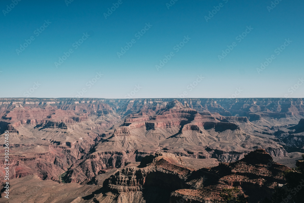 Scenic view of Grand Canyon, Arizona, United States of America, Clear sky, Sunny day