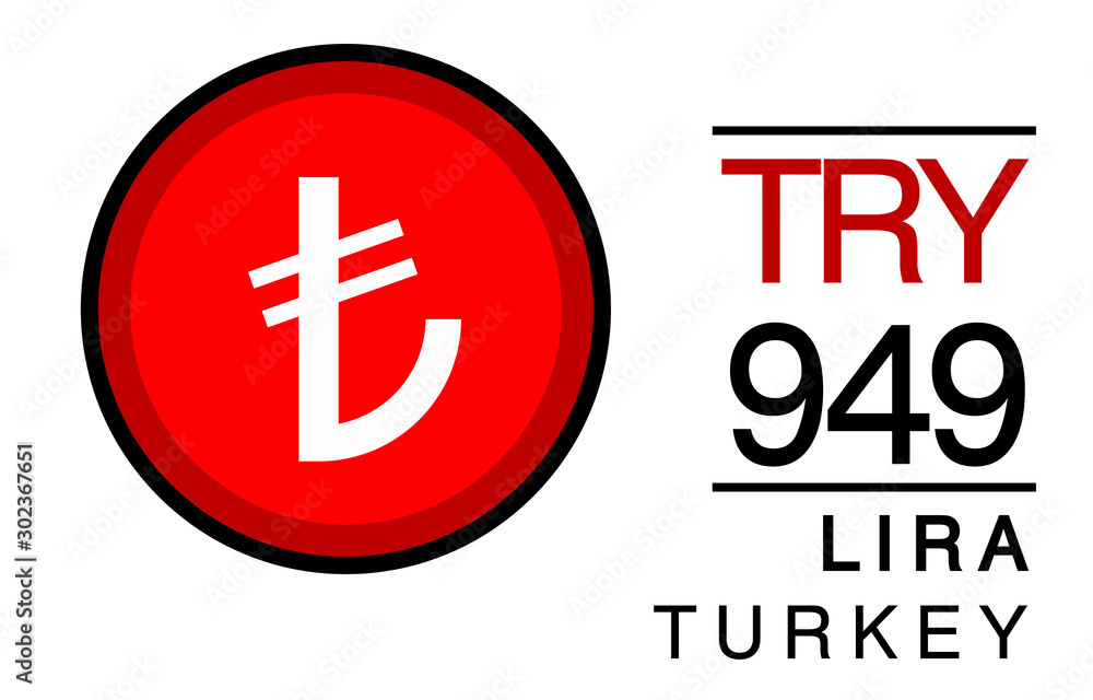 L, TRY, 949, Lira, Turkey Banking Currency icon typography logo banner set isolated on background. Abstract concept graphic element. Collection of currency symbols ISO 4217 signs used in country L, TRY, 949, Lira, Turkey Banking Currency icon typography logo banner set isolated on background. Abstract concept graphic element. Collection of currency symbols ISO 4217 signs used in country