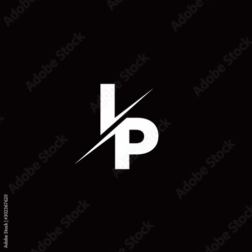 IP Logo Letter Monogram Slash with Modern logo designs template