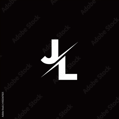 JL Logo Letter Monogram Slash with Modern logo designs template photo