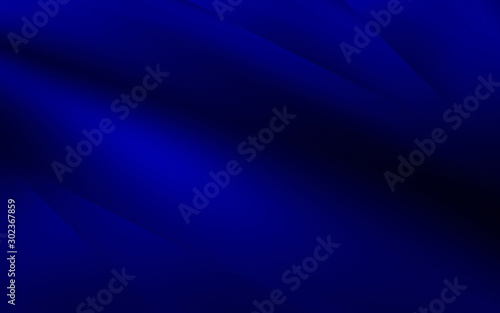 Dark blue background with abstract graphic elements.