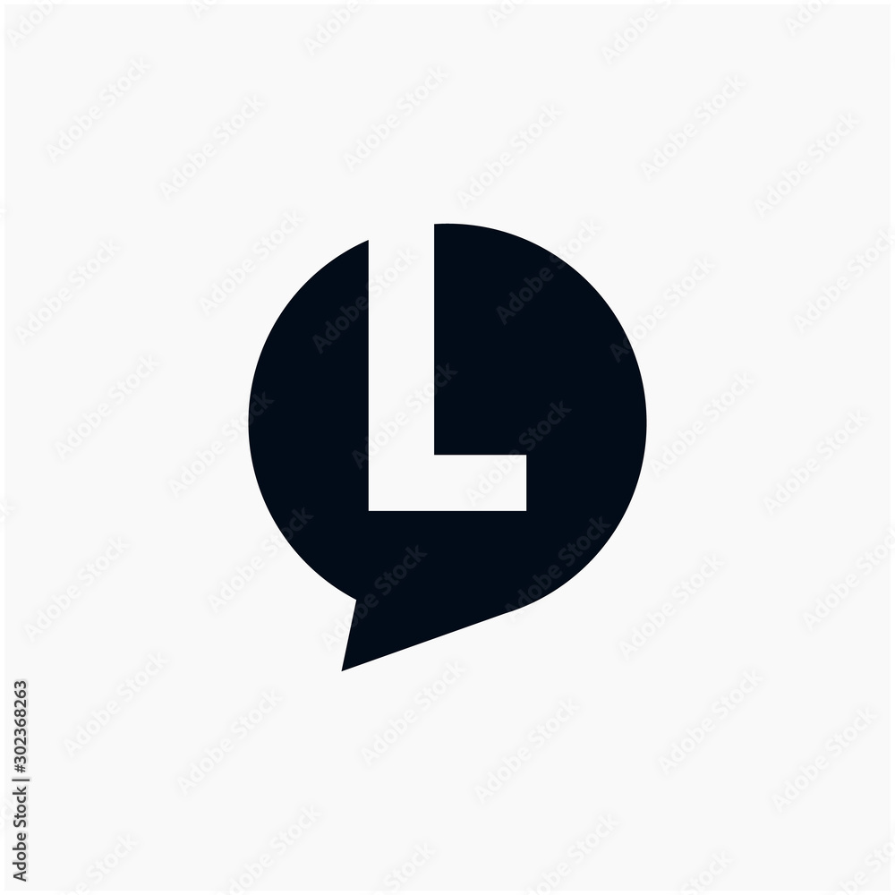 Letter L negative space with bubble Logo Template Vector Design. Social Talk, chat, app, forum, social media. Modern logotype symbol - vector Letter L negative space with bubble Logo Template Vector Design. Social Talk, chat, app, forum, social media. Modern logotype symbol - vector