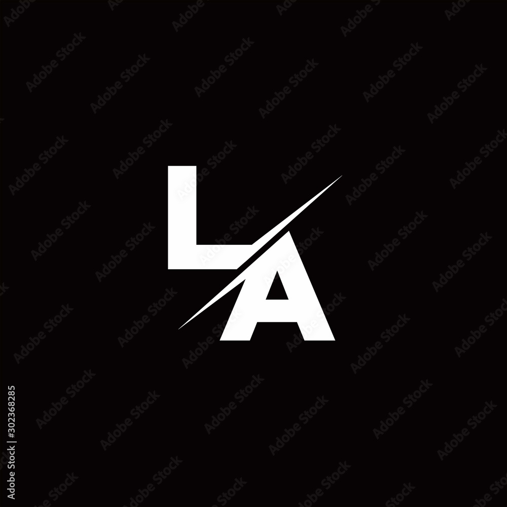 LA Logo Letter Monogram Slash with Modern logo designs template LA Logo Letter Monogram Slash with Modern logo designs template