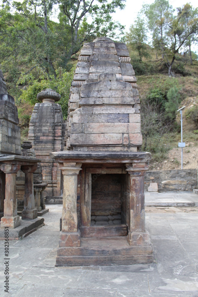 Ancient Indian Temple with Stone Architecture