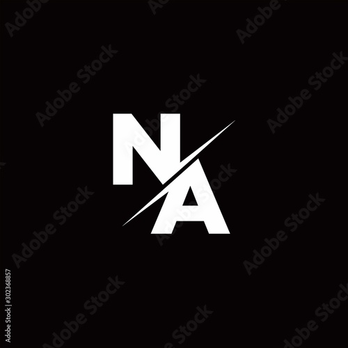 NA Logo Letter Monogram Slash with Modern logo designs template