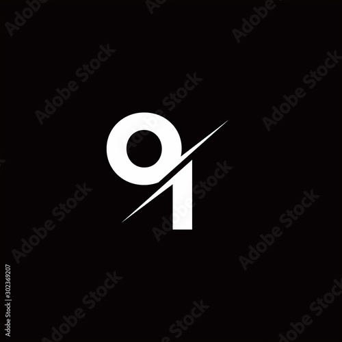 OI Logo Letter Monogram Slash with Modern logo designs template