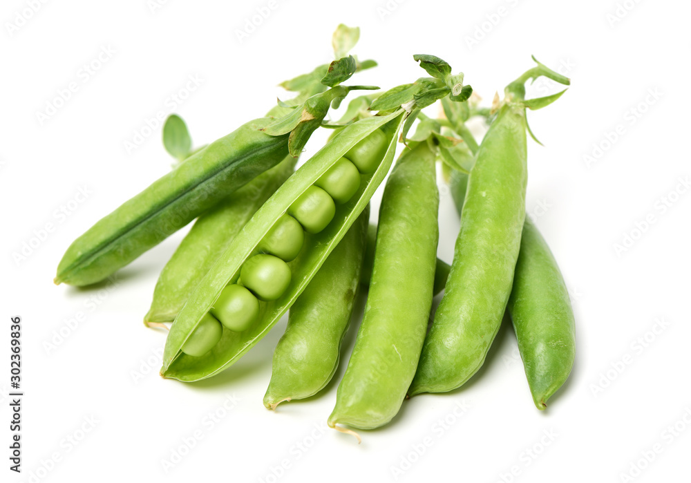 Fresh peas isolated on white background Fresh peas isolated on white background