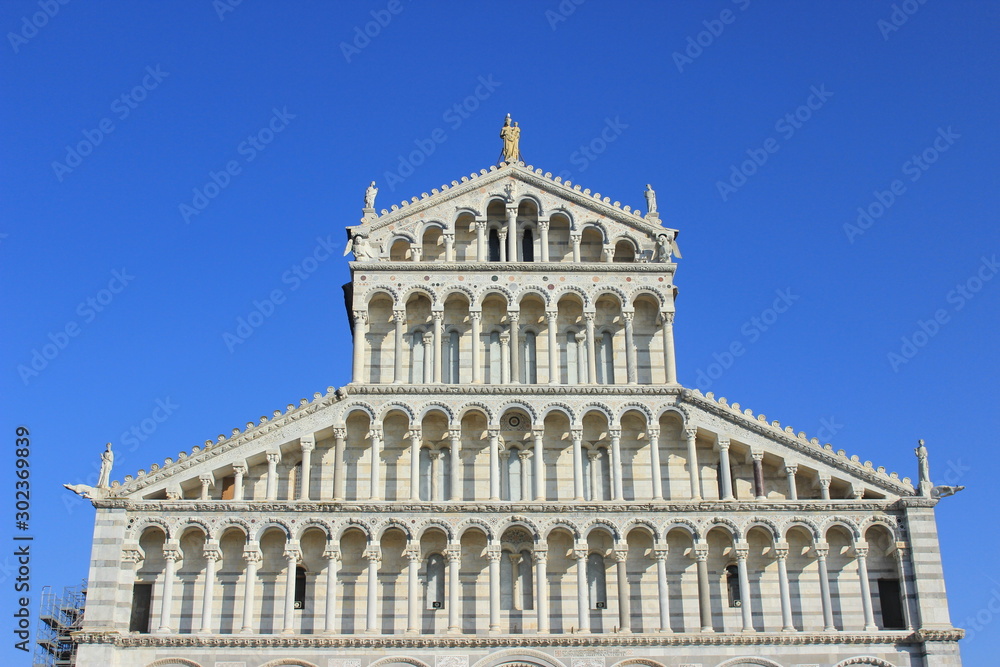 Beautiful Italian architecture facade in pisa
