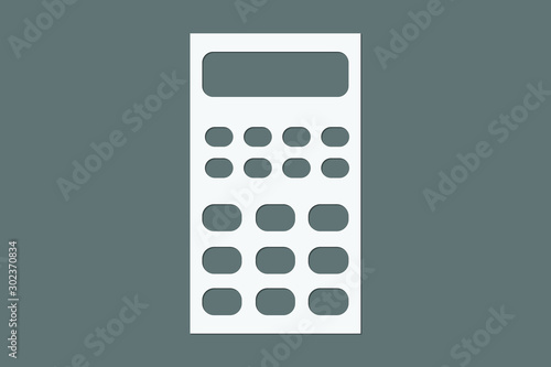 Scientific calculator for education on dark background vector illustration