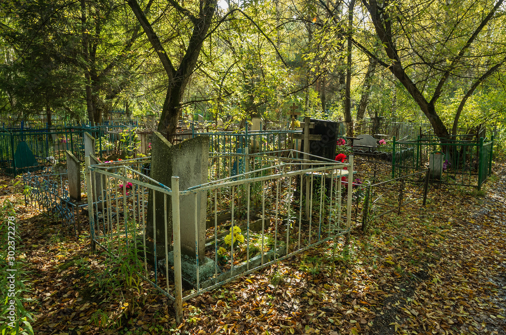 City cemetery. Old graves and gravestones. City cemetery. Old graves and gravestones.