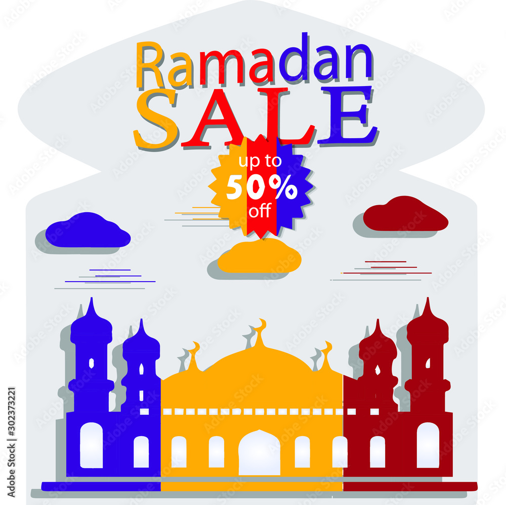 Ramadan Sale, web header or banner design.editable text