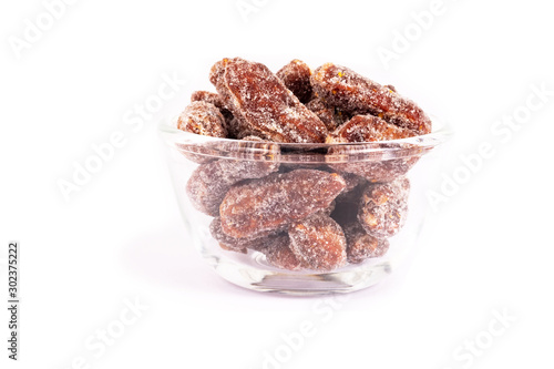 Принти на полотні Tamarind mixed with chilli mix salt and sugar isolated on white background