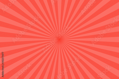 Red pastel colors rays abstract background.