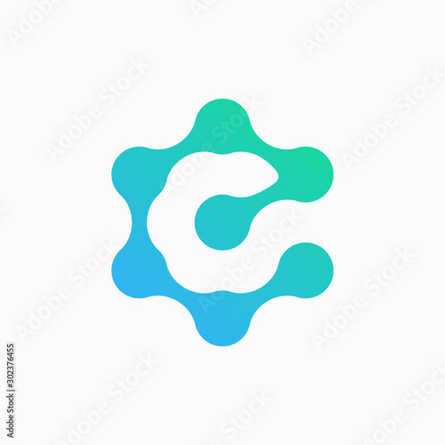 Molecule Initial Letter E Logo Design Inspiration Vector Illustration. Technology logo in the form of atoms. network connection icon, share symbol design - vector