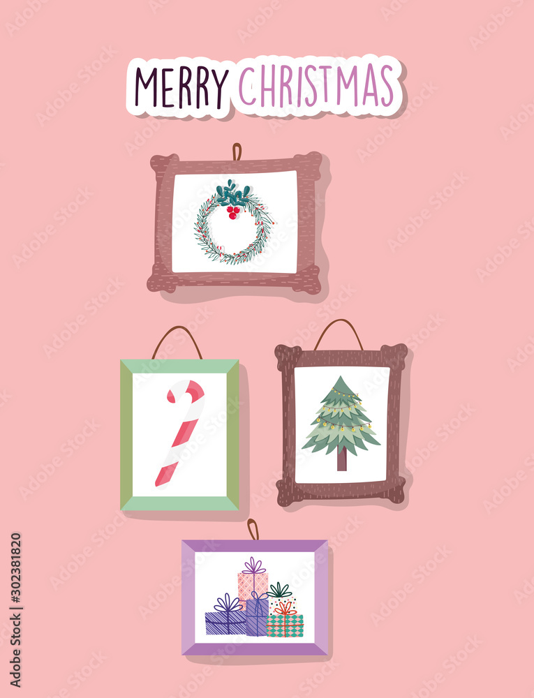 merry christmas celebration hanging frames decoration wall merry christmas celebration hanging frames decoration wall