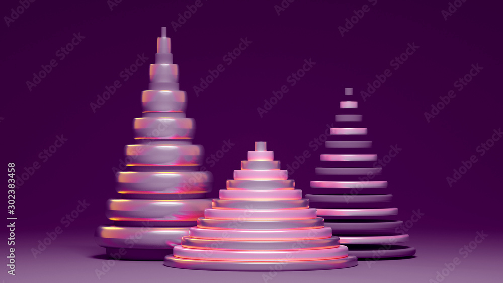 Fototapeta premium Elegant minimalism geometry background. 3d illustration, 3d rendering.