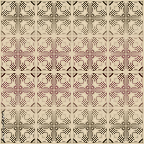 Decorative seamless geometric pattern with mojdern ornament. Vector decoration for fashion print, interior, design