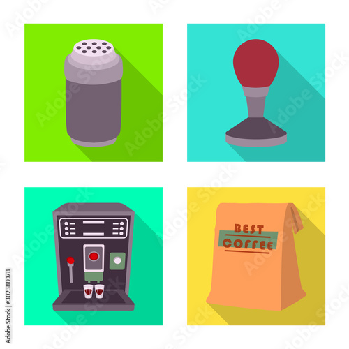 Isolated object of cafe and house logo. Set of cafe and service stock symbol for web.