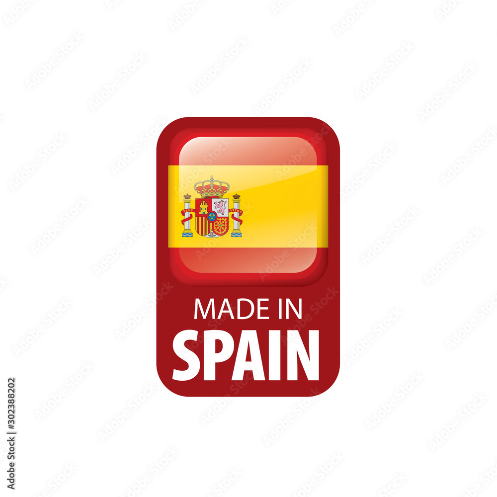 spain flag, vector illustration on a white background spain flag, vector illustration on a white background