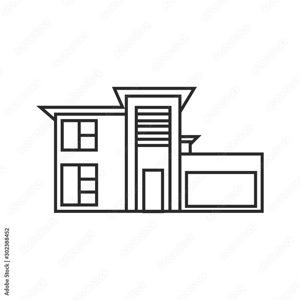 building logo template, real estate design vector illustration