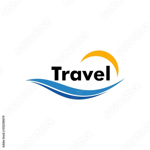 travel logo concept, design vector icon, holiday logo template