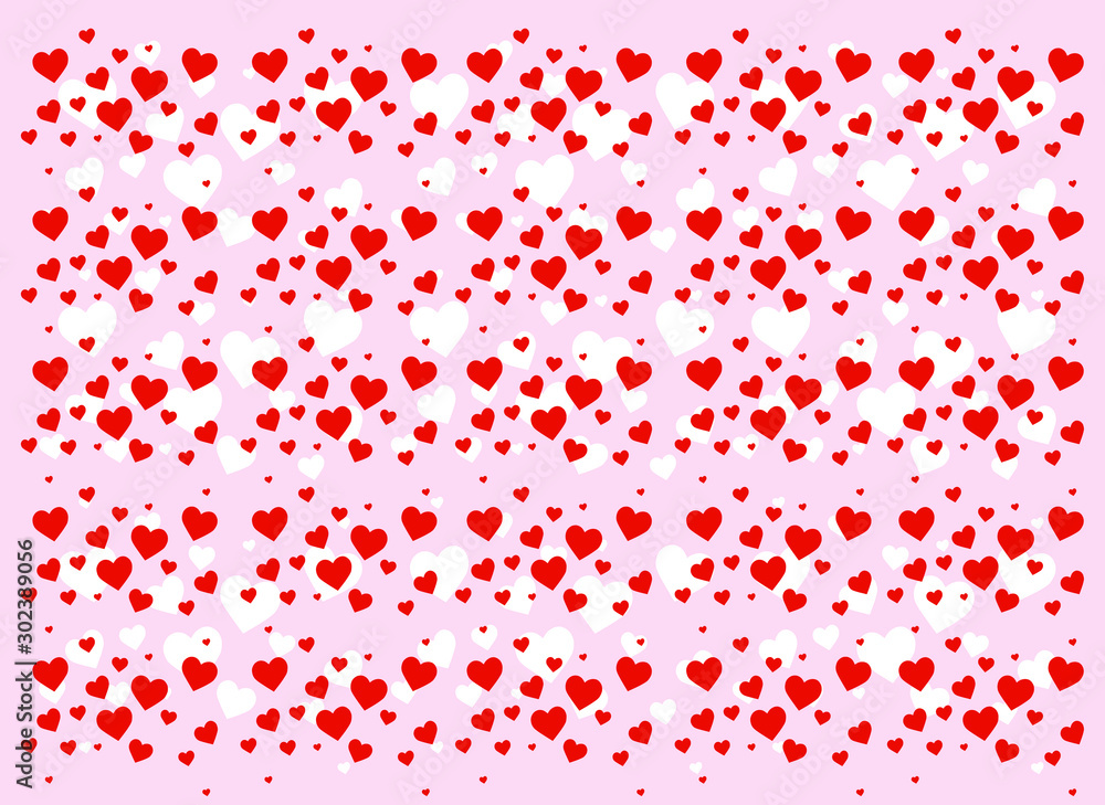 Valentine's day concept background. Vector illustration. Abstract romantic background with hearts. Vector backdrop for Valentine's day.