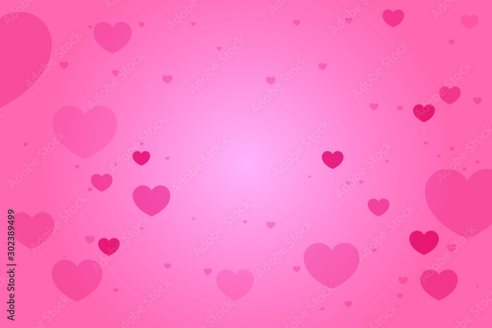 Vector Background with Pink Hearts