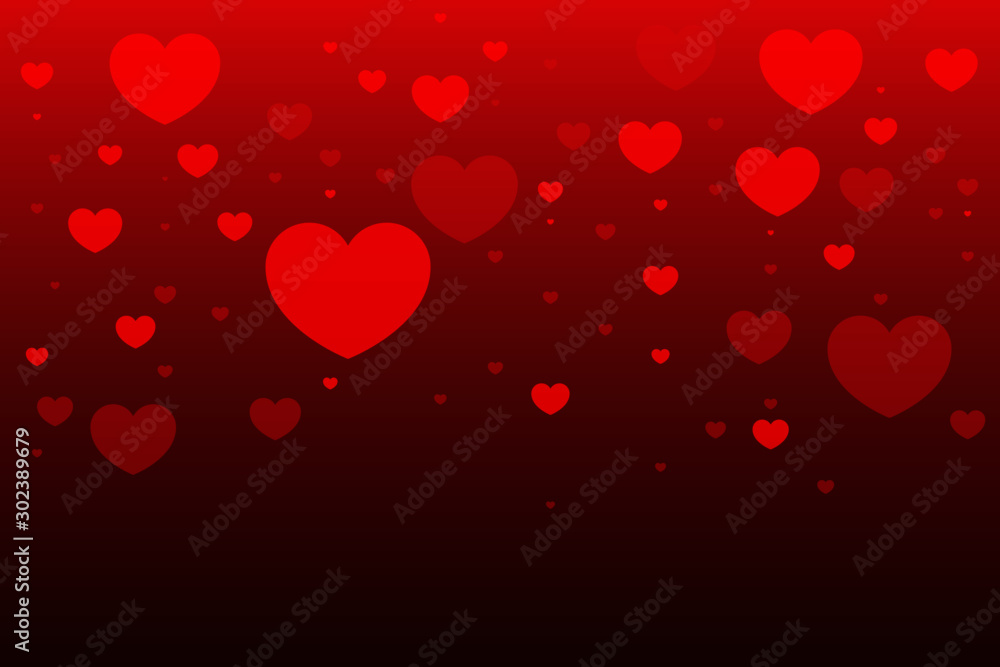 Valentine Day Background with Hearts